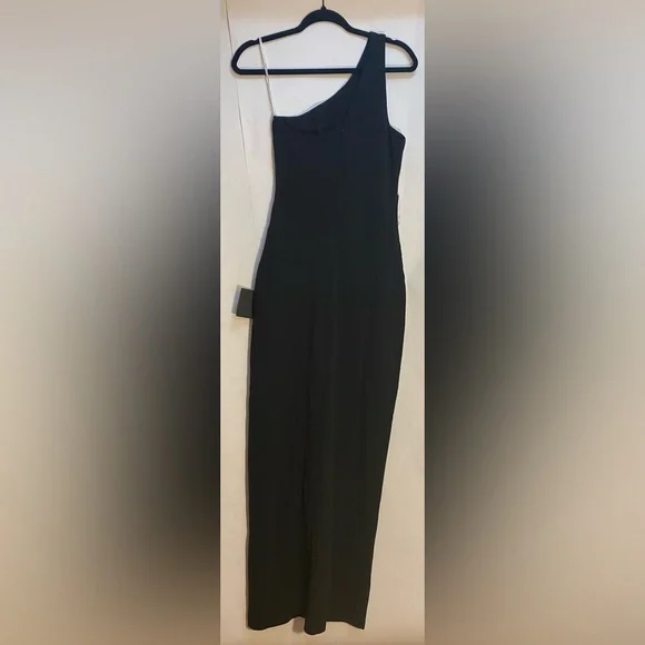 NWT Lulu's Side Cut Out Black One Shoulder Dress Size Small - Picture 3 of 9